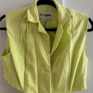 Steve Madden Women's Lime Green Sleeveless Top